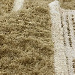 Shaggy koberce - Leknes Hand Woven Wool Shaggy (zelený)