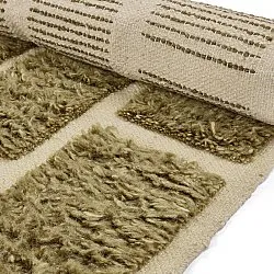 Shaggy koberce - Leknes Hand Woven Wool Shaggy (zelený)