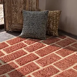 Shaggy koberce - Leknes Hand Woven Wool Shaggy (terakota)