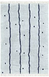 Shaggy koberce - Leora Natural Cotton Shaggy (šedá/modrá)