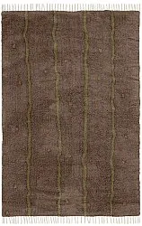 Shaggy koberce - Leora Natural Cotton Shaggy (hnědá/olivová)