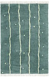 Shaggy koberce - Leora Natural Cotton Shaggy (zelená)
