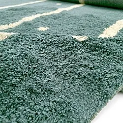Shaggy koberce - Leora Natural Cotton Shaggy (zelená)