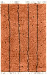 Shaggy koberce - Leora Natural Cotton Shaggy (oranžová/hnědá)