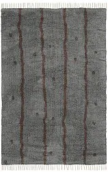 Shaggy koberce - Leora Natural Cotton Shaggy (černo/hnědá)