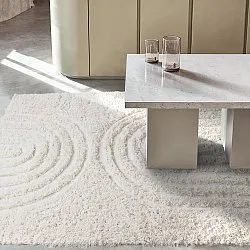 Shaggy koberce - Lindos Natural Cotton Shaggy (bílý)