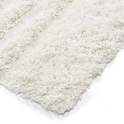 Shaggy koberce - Lindos Natural Cotton Shaggy (bílý)