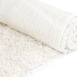 Shaggy koberce - Lindos Natural Cotton Shaggy (bílý)