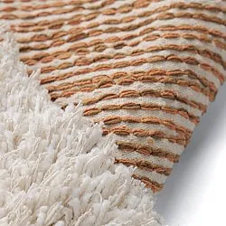 Shaggy koberce - Kalymnos Natural Cotton Shaggy (lomená bílá/okrová)