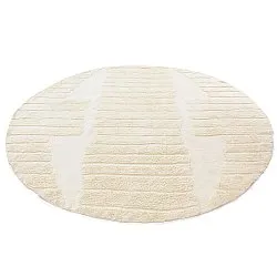 Kulatý koberec - Rani Natural Cotton Shaggy (béžový)