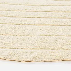 Kulatý koberec - Rani Natural Cotton Shaggy (béžový)