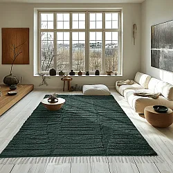 Shaggy koberce - Rani Natural Cotton Shaggy (zelená)