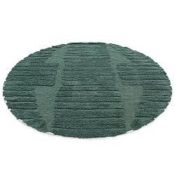 Kulatý koberec - Rani Natural Cotton Shaggy (zelená)
