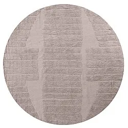 Kulatý koberec - Rani Natural Cotton Shaggy (taupe)