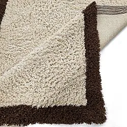 Shaggy koberce - Sagres Natural Cotton Shaggy (lomená bílá/hnědá)