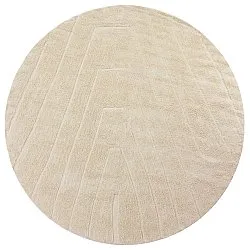 Kulatý koberec - Sivia Natural Cotton Shaggy (béžový)