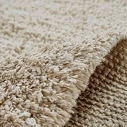 Kulatý koberec - Sivia Natural Cotton Shaggy (béžový)