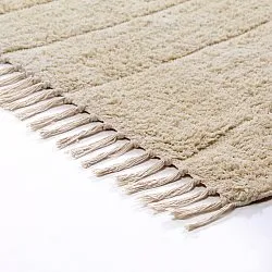 Shaggy koberce - Sivia Natural Cotton Shaggy (béžový)