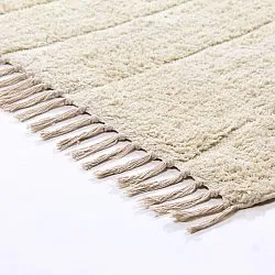 Shaggy koberce - Sivia Natural Cotton Shaggy (špinavě bílá)