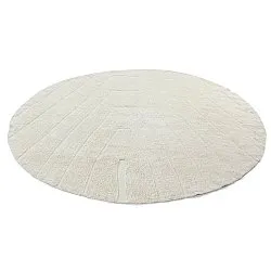 Kulatý koberec - Sivia Natural Cotton Shaggy (špinavě bílá)