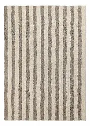 Shaggy koberce - Thira Stripe Cotton Shaggy (krémová/taupe)