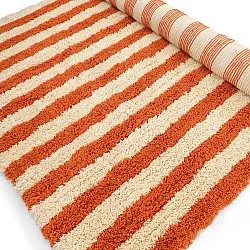 Shaggy koberce - Thira Stripe Cotton Shaggy (světle žlutá/světle oranžová)