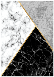 Wiltonský koberec - Savino (černá/bílá/šedá)