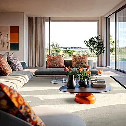 Sisalové koberce - Agave (černá/offbílá)