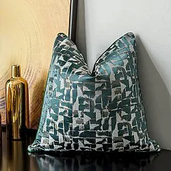 Povlak na polštář - Square Luxury 45 x 45 cm (Zelená/multi)