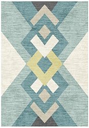 Wiltonský koberec - Temara (modrá/vícebarevná)