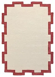 Vlněný koberec - Agra Hand Tufted Wool Premium (krém/červený)