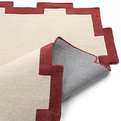 Vlněný koberec - Agra Hand Tufted Wool Premium (krém/červený)