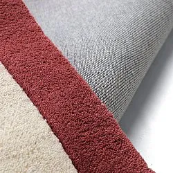 Vlněný koberec - Agra Hand Tufted Wool Premium (krém/červený)
