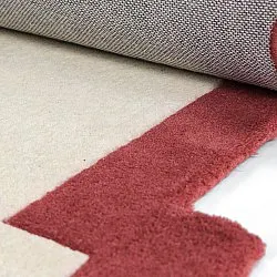 Vlněný koberec - Agra Hand Tufted Wool Premium (krém/červený)