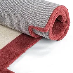 Vlněný koberec - Agra Hand Tufted Wool Premium (krém/červený)