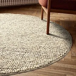 Kulatý koberec - Avafors Wool Bubble (šedá/béžová)