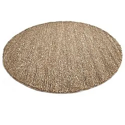 Kulatý koberec - Avafors Wool Bubble (světle hnědá/bílá)