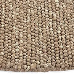 Kulatý koberec - Avafors Wool Bubble (světle hnědá/bílá)