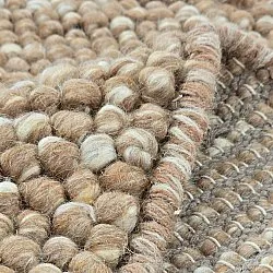 Kulatý koberec - Avafors Wool Bubble (světle hnědá/bílá)