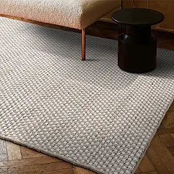 Vlněný koberec - Ovelia (taupe/bílá)