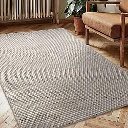 Vlněný koberec - Ovelia (taupe/bílá)
