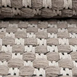 Vlněný koberec - Ovelia (taupe/bílá)