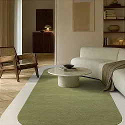Vlněný koberec - Puri Hand Tufted Wool Premium (zelená/krémová)