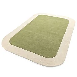 Vlněný koberec - Puri Hand Tufted Wool Premium (zelená/krémová)