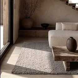 Vlněný koberec - Sala Irregular Wool Bubble (taupe/bílá melanž)