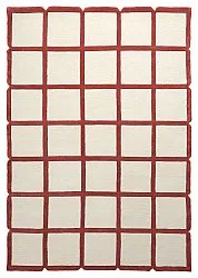 Vlněný koberec - Syl Hand Tufted Wool Premium (červená/bílá)