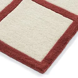 Vlněný koberec - Syl Hand Tufted Wool Premium (červená/bílá)