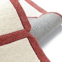 Vlněný koberec - Syl Hand Tufted Wool Premium (červená/bílá)