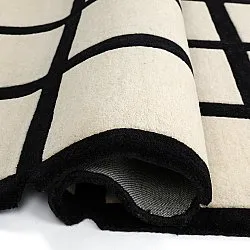 Vlněný koberec - Syl Hand Tufted Wool Premium (černá/bílá)