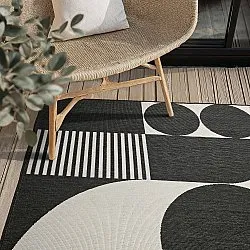 Koberec Indoor/Outdoor - Aurora (černá/bílá)